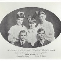 Monrovia High School Debating Teams,. 1903-04