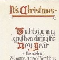 Christmas Card Designed by Myron Hotchkiss