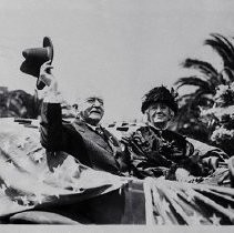 Mr. & Mrs Monroe in open car