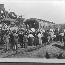 President Taft visits Santa Fe Depot