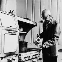 Myron Burr in his kitchen