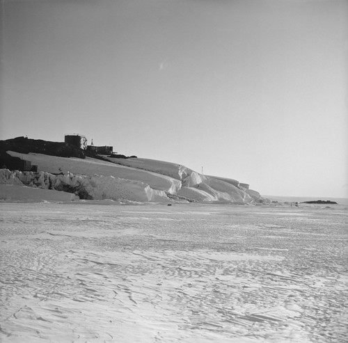 Mirny Station from the sea ice