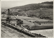 Equipment on core of Oroville Dam