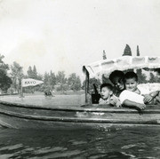 Martinez family on a Lincoln Park Lake boat ride, Lincoln Heights, California