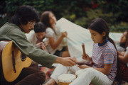 Ernest Saenz and Juanita Rodriguez rehearsing for a Teatro de los Ni√±os performance at Cal State L.A., El Sereno, California