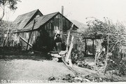 Maneula Trujillo in front of the old ranch house, Topanga, California