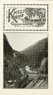 Front, Inside and Back of Kneen's Kamp brochure, Topanga Canyon, California