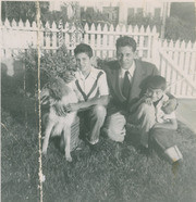 Elias Rodriguez Aparicio and his sons Mike and Philip, during Easter, East Los Angeles, California