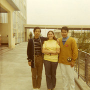 Tom Martinez with friends at Woodrow Wilson Senior High School, El Sereno, California