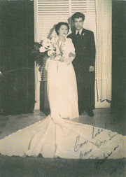 Jose Ramirez and Teresa Palomares Ramirez, wedding portrait in Torre√≥n, Coahuila, Mexico