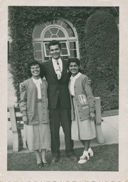 Mr. Fine with Ofelia Rivera and Consuelo at Garfield High School, East Los Angeles, California