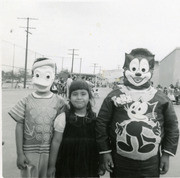 Martinez siblings at a Halloween parade, East Los Angeles, California