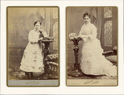 Cabinet cards featuring Mary Matilda Deffebach and unidentified young woman