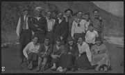 Group at Big Lagoon, sitting and standing