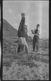 Man doing a handstand at Willow Camp