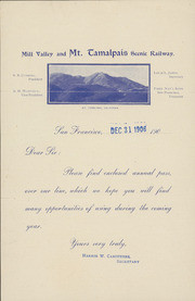 Note sent with annual pass for the Mill Valley and Mt. Tamalpais Scenic Railway