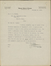 Letter from Thomas, Beedy & Lanagan, Attorneys at Law, to R.H. Ingram of the Mt. Tamalpais & Muir Woods Railway regarding discontinuation of mountain service