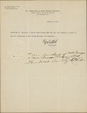 Letter from Mt. Tamalpais & Muir Woods Railway to Ralston L. White