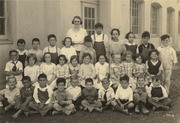 Homestead School class, with George Stutzman