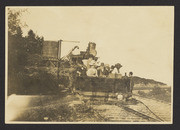 Train at water tank at Mesa Station