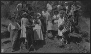 Group photo at Lake Lagunitas with people standing