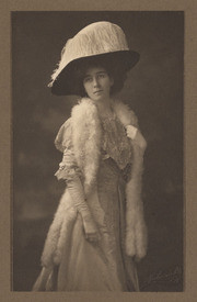 Mrs. Ralston White, with large hat and fur