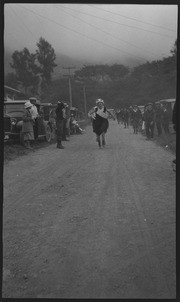 Female runner with hat