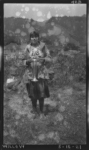 Girl finishing second