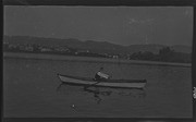 Lake Merritt, Raymond Coyne in a boat