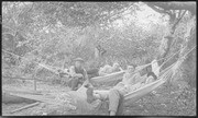 Willow Camp, four people in hammocks