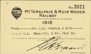 Annual pass on the Mt. Tamalpais & Muir Woods Railway