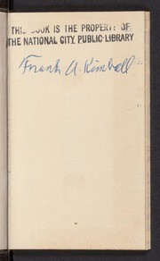 Diary of Frank A. Kimball, 1905