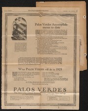 Palos Verdes Project Advertisement Scrapbook January 1925 - May 1926