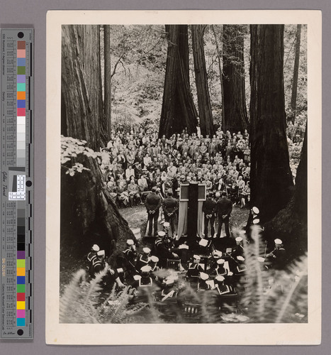 United Nations delegates at a commemorative ceremony for Franklin D. Roosevelt, Muir Woods