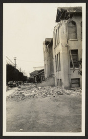 Santa Barbara 1925 Earthquake Damage - Catholic School