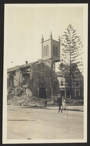 Santa Barbara 1925 Earthquake Damage - Catholic Church