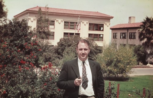 Denis Llewellyn Fox, a professor of Marine Biochemistry at Scripps Institution of Oceanography. Circa 1938