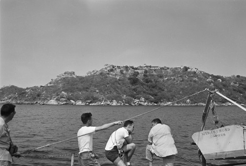 [Island viewed from deck of R/V Spencer F. Baird]