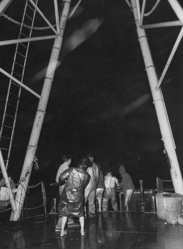 Retrieving Midwater trawl