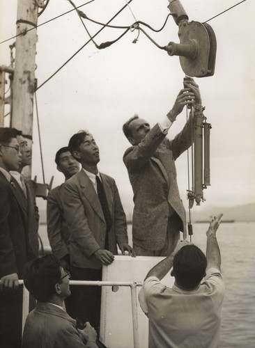 Jack Bradshaw and Japanese visitors, Hakodate