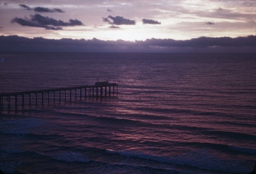 [Scripps Institution of Oceanography pier at sunset]