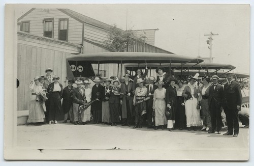 Tijuana tourists with pennants