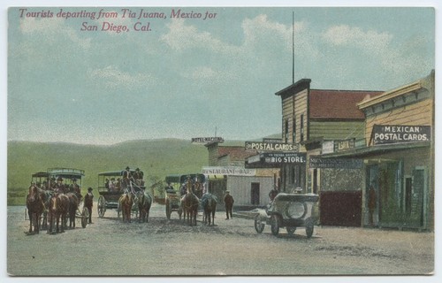 Tourists departing from Tia Juana [sic], Mexico for San Diego, Cal