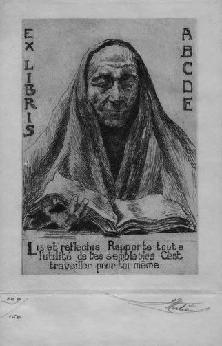 A B C D E (L'Association Belge des Collectionneurs et Dessinateurs d'Ex-Libris)