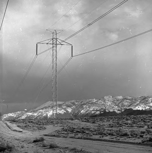 Pacific Intertie line completed - 750 towers south of Bishop, California