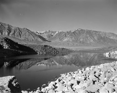 A section of Long Valley Dam and Crowley Lake