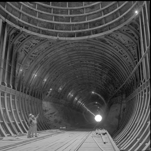 Tunnel at Castaic during construction