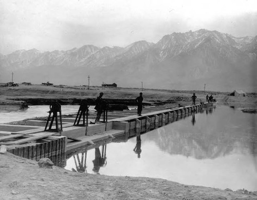 The diversion weir on Owens River