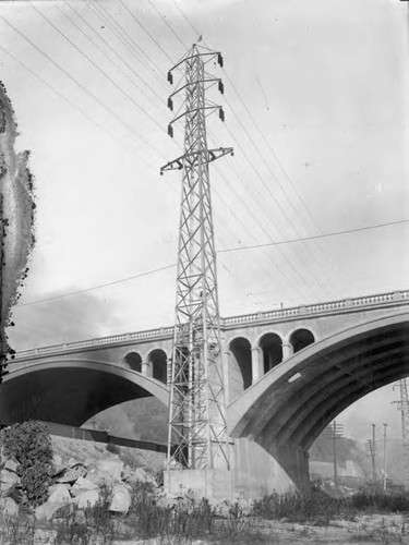 110 kv Transmission Line Towers from San Francisquito Canyon Power Plant No. 1