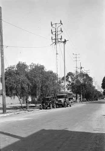 Early steel poles to carry high voltage